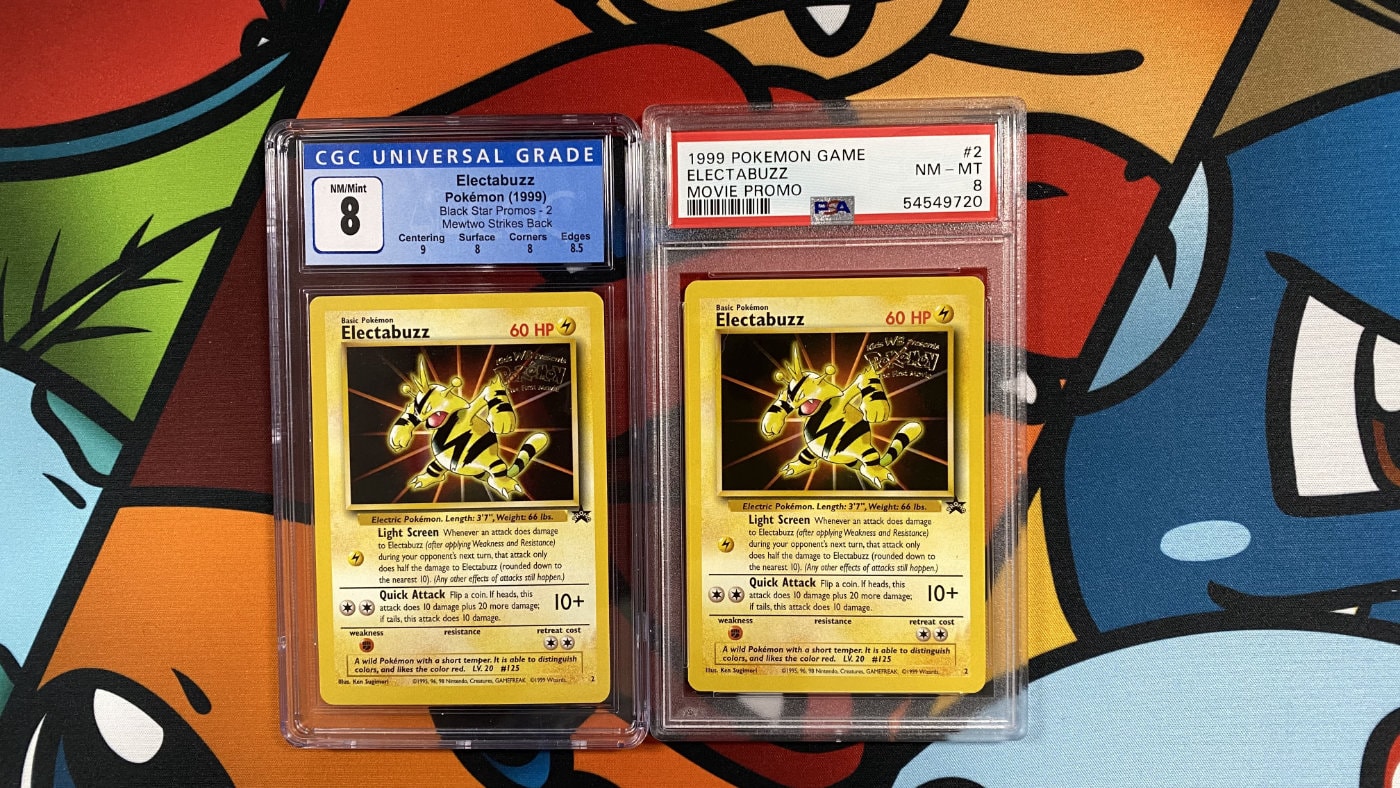 PSA vs CGC Graded Slabs, Front Perspective